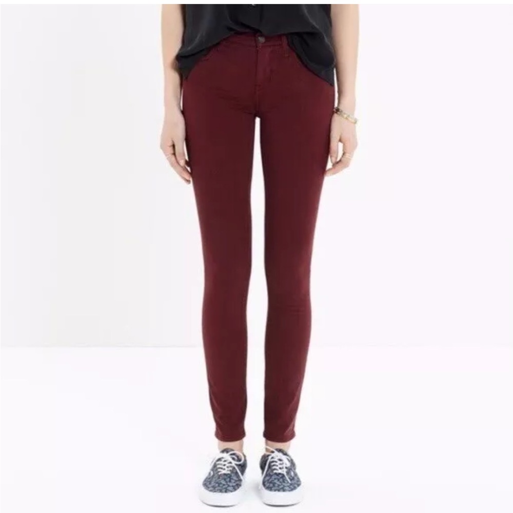 Madewell Skinny Skinny Jeans Maroon Red Size 29